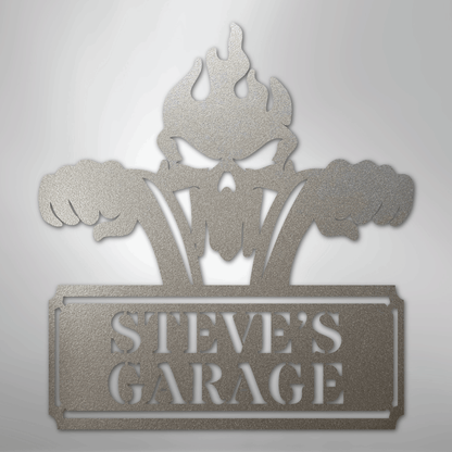 My Easy Monogram Steel Sign Silver / 12" Rough Ride Monogram - Steel Sign