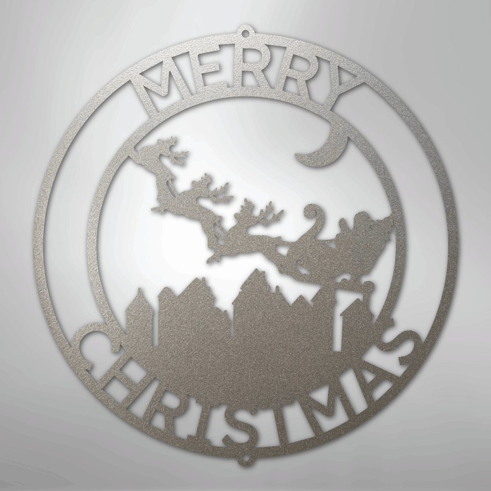 My Easy Monogram Steel Sign Silver / 12" Santas  Delivery Monogram- Steel Sign