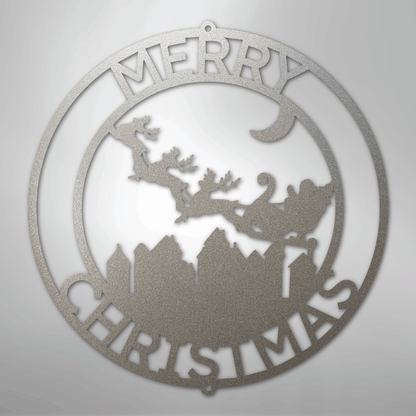 My Easy Monogram Steel Sign Silver / 12" Santas  Delivery Monogram- Steel Sign