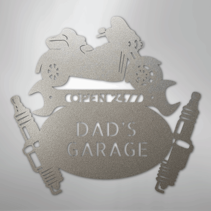 My Easy Monogram Steel Sign Silver / 12" Trike Mechanic Monogram - Steel Sign