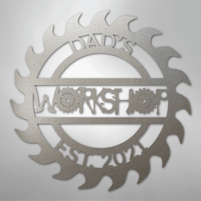 My Easy Monogram Steel Sign Silver / 12" Unique Workshop Monogram - Steel Sign