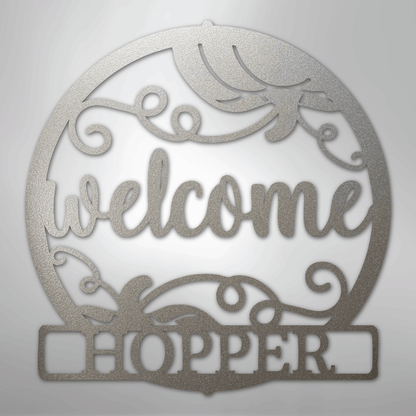 My Easy Monogram Steel Sign Silver / 12" Welcome Fall Monogram - Steel Sign