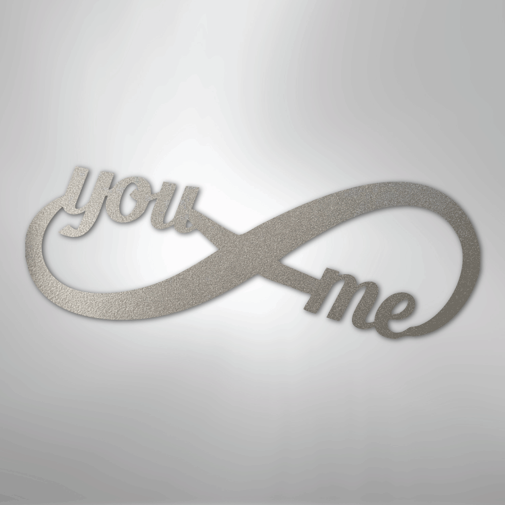 My Easy Monogram Steel Sign Silver / 12" You and Me Infinity - Steel Sign