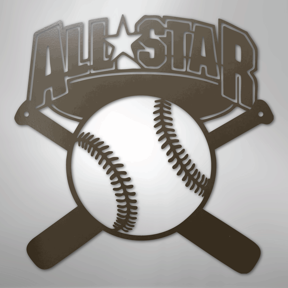 My Easy Monogram Steel Sign Stone / 24" All-Star - Metal Sign