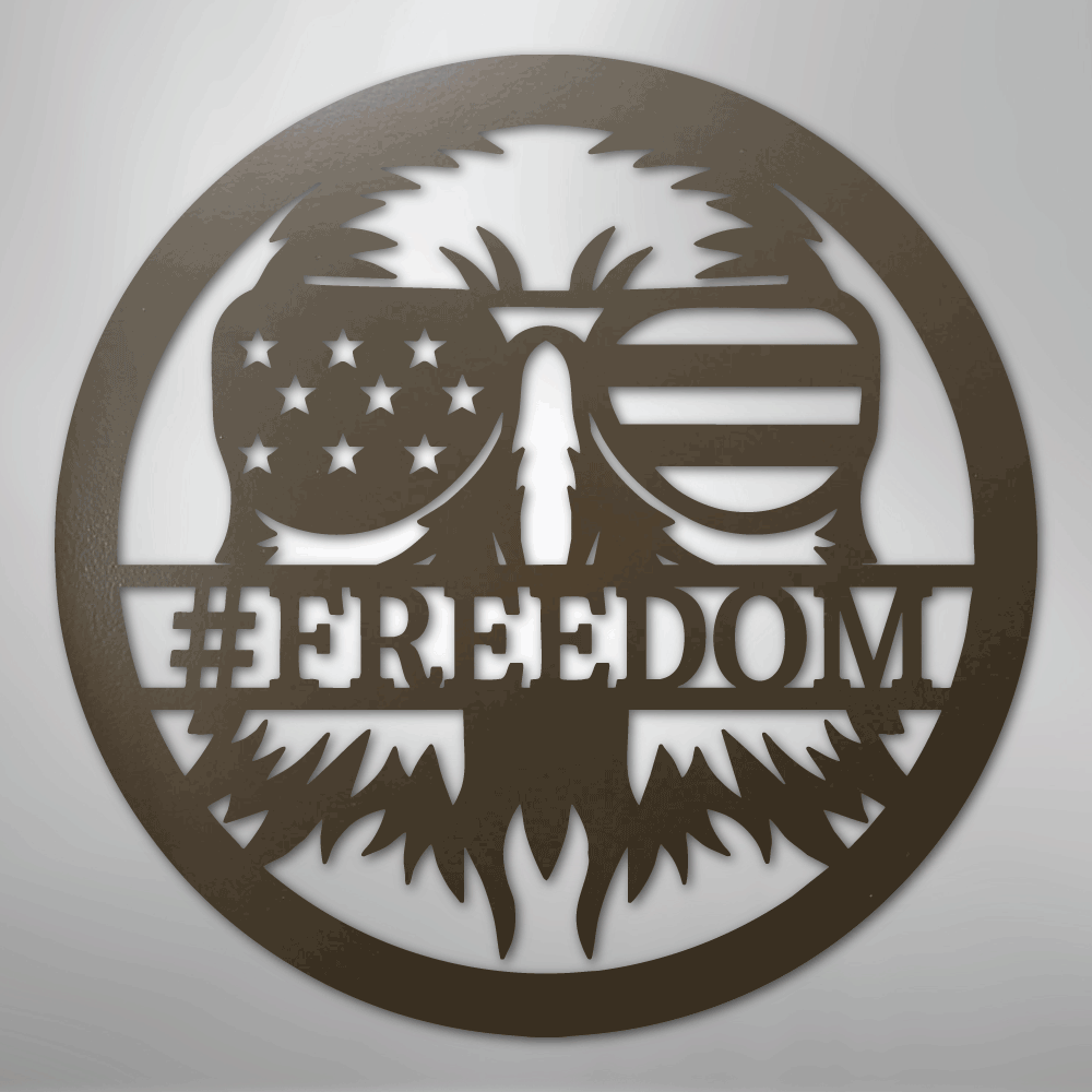 My Easy Monogram Steel Sign Stone / 24" American Eagle Monogram - Steel Sign