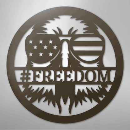 My Easy Monogram Steel Sign Stone / 24" American Eagle Monogram - Steel Sign