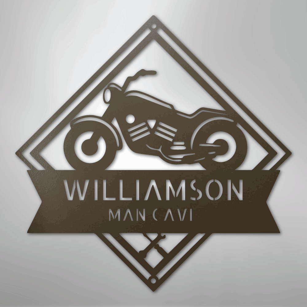 My Easy Monogram Steel Sign Stone / 24" Born to Be Wild Monogram - Steel Sign