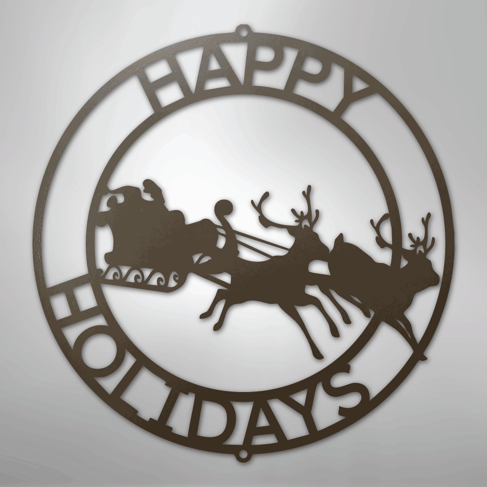 My Easy Monogram Steel Sign Stone / 24" Christmas Cheer Monogram - Steel Sign