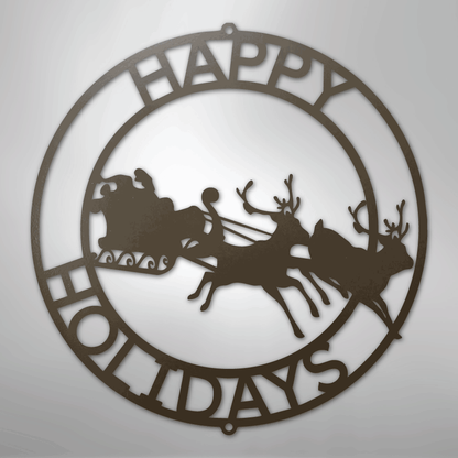 My Easy Monogram Steel Sign Stone / 24" Christmas Cheer Monogram - Steel Sign