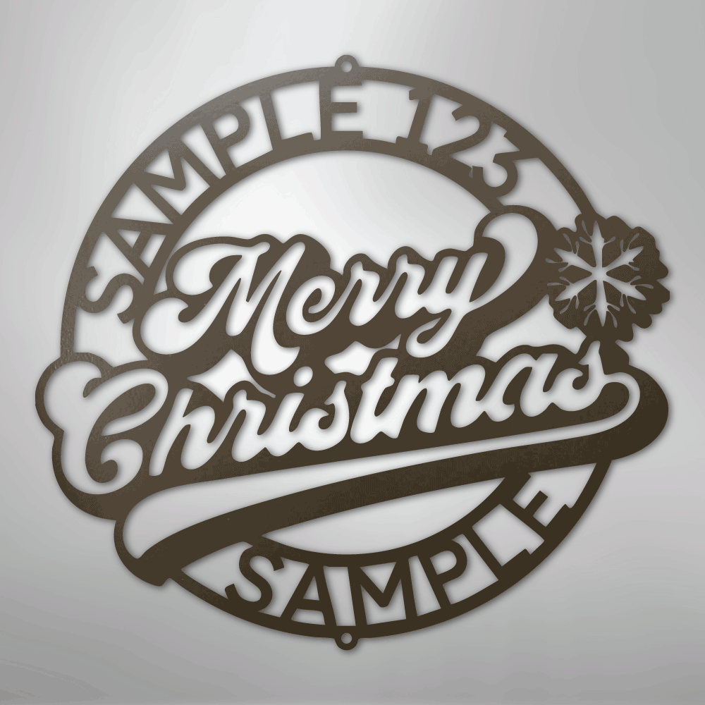 My Easy Monogram Steel Sign Stone / 24" Christmas Ring Monogram - Steel Sign