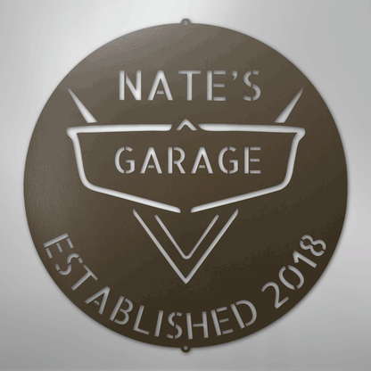 My Easy Monogram Steel Sign Stone / 24" Classic Car Monogram - Steel Sign