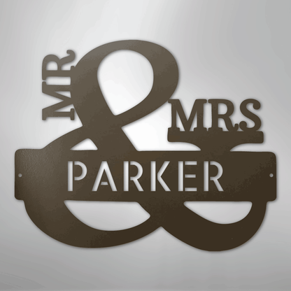 My Easy Monogram Steel Sign Stone / 24" Couples Monogram - Steel Sign