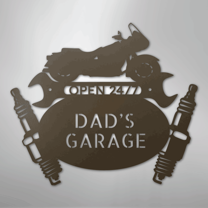 My Easy Monogram Steel Sign Stone / 24" Cruiser Mechanic Monogram - Steel Sign