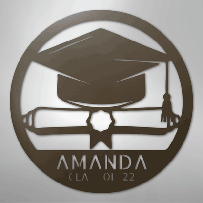 My Easy Monogram Steel Sign Stone / 24" Diploma Monogram - Steel Sign