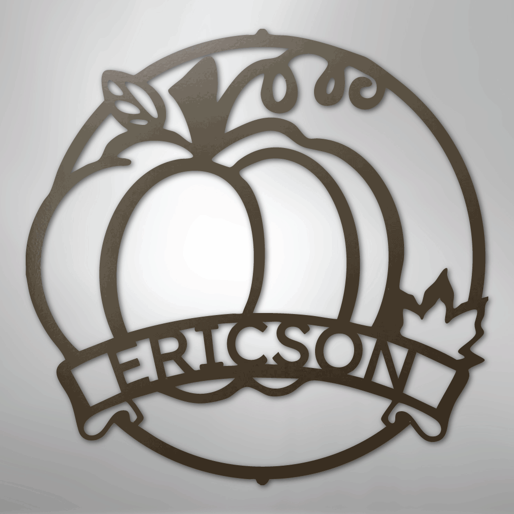 My Easy Monogram Steel Sign Stone / 24" Fall Harvest Monogram - Steel Sign