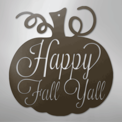 My Easy Monogram Steel Sign Stone / 24" Fall Pumpkin - Steel Sign