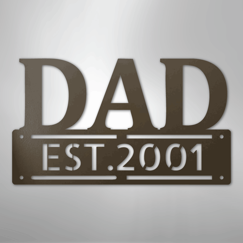 My Easy Monogram Steel Sign Stone / 24" Father's Day - Steel Sign