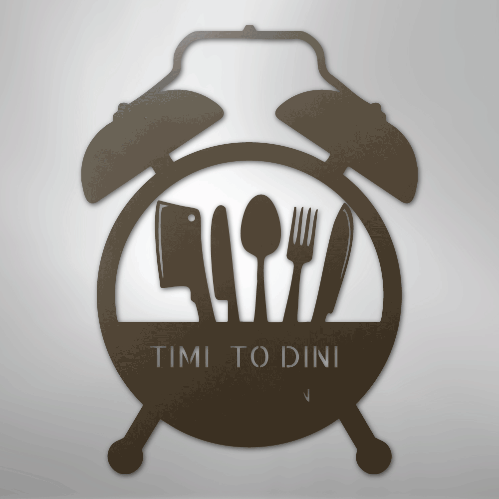My Easy Monogram Steel Sign Stone / 24" Food Time Monogram - Steel Sign