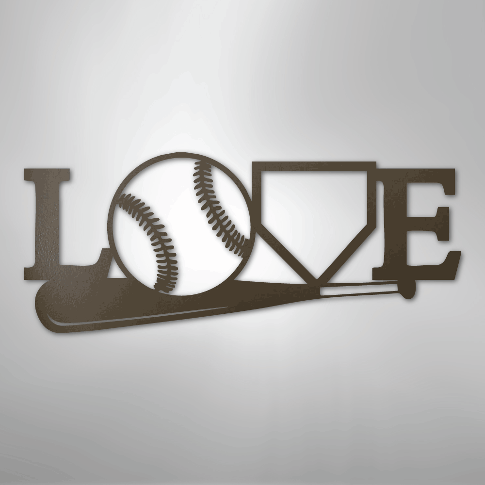My Easy Monogram Steel Sign Stone / 24" For The Love Of The Game - Metal Sign