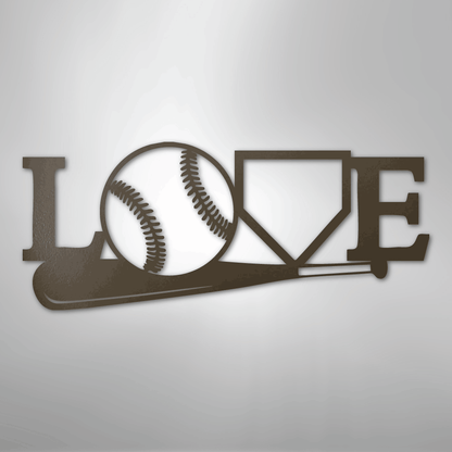 My Easy Monogram Steel Sign Stone / 24" For The Love Of The Game - Metal Sign