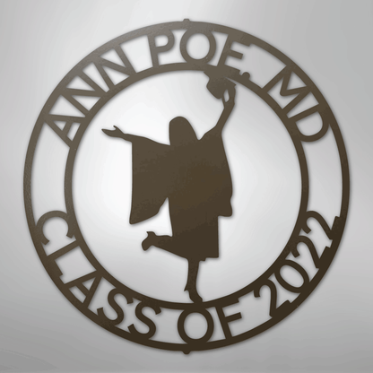 My Easy Monogram Steel Sign Stone / 24" Graduation Monogram - His and Hers - Steel Sign
