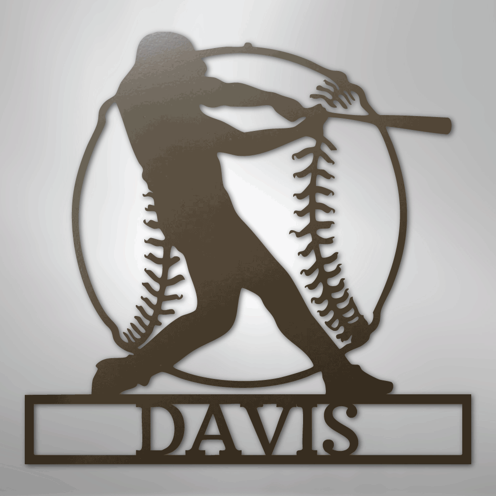 My Easy Monogram Steel Sign Stone / 24" Home Run Monogram - Metal Sign