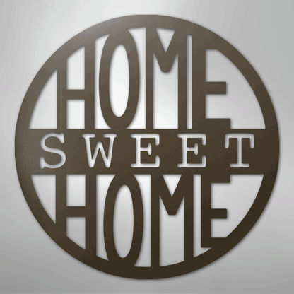 My Easy Monogram Steel Sign Stone / 24" Home Sweet Home Circle - Steel Sign