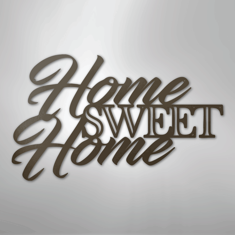 My Easy Monogram Steel Sign Stone / 24" Home Sweet Home - Steel Sign