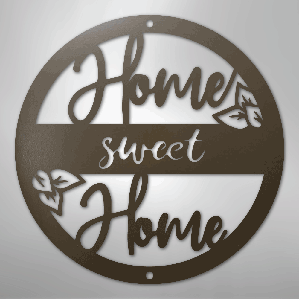 My Easy Monogram Steel Sign Stone / 24" Home Sweet Home - Steel Sign