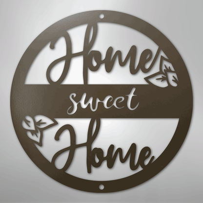 My Easy Monogram Steel Sign Stone / 24" Home Sweet Home - Steel Sign