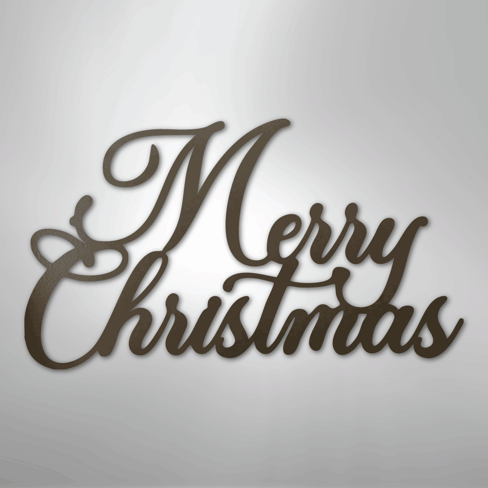 My Easy Monogram Steel Sign Stone / 24" Merry Christmas Script - Steel Sign