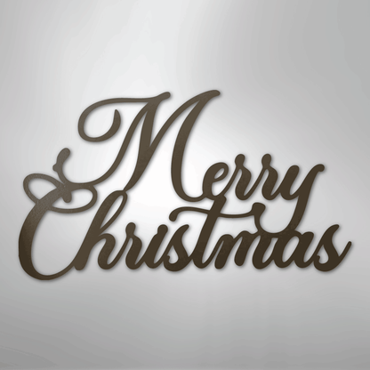 My Easy Monogram Steel Sign Stone / 24" Merry Christmas Script - Steel Sign