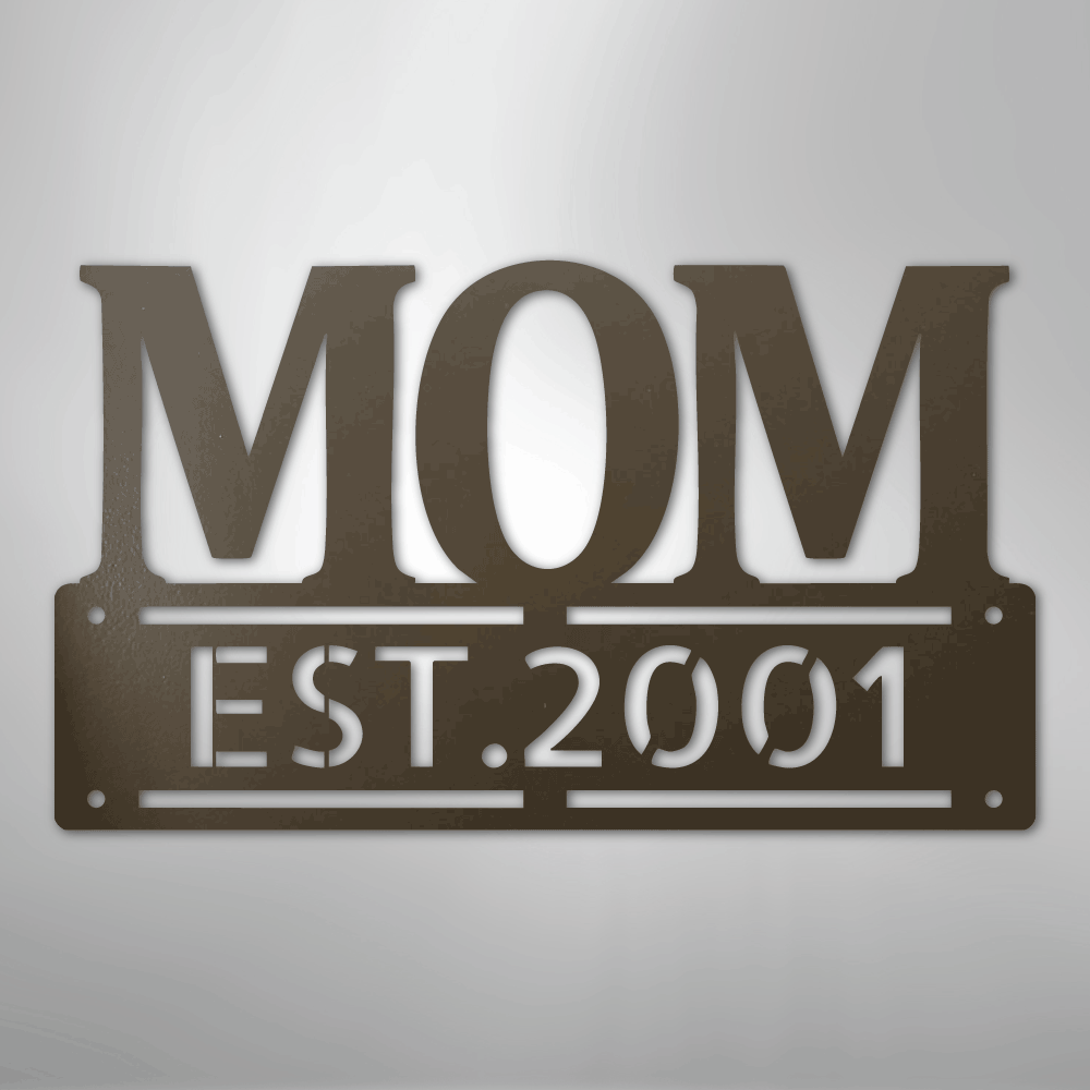 My Easy Monogram Steel Sign Stone / 24" Mother's Day Plaque - Steel SIgn