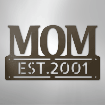 My Easy Monogram Steel Sign Stone / 24" Mother's Day Plaque - Steel SIgn