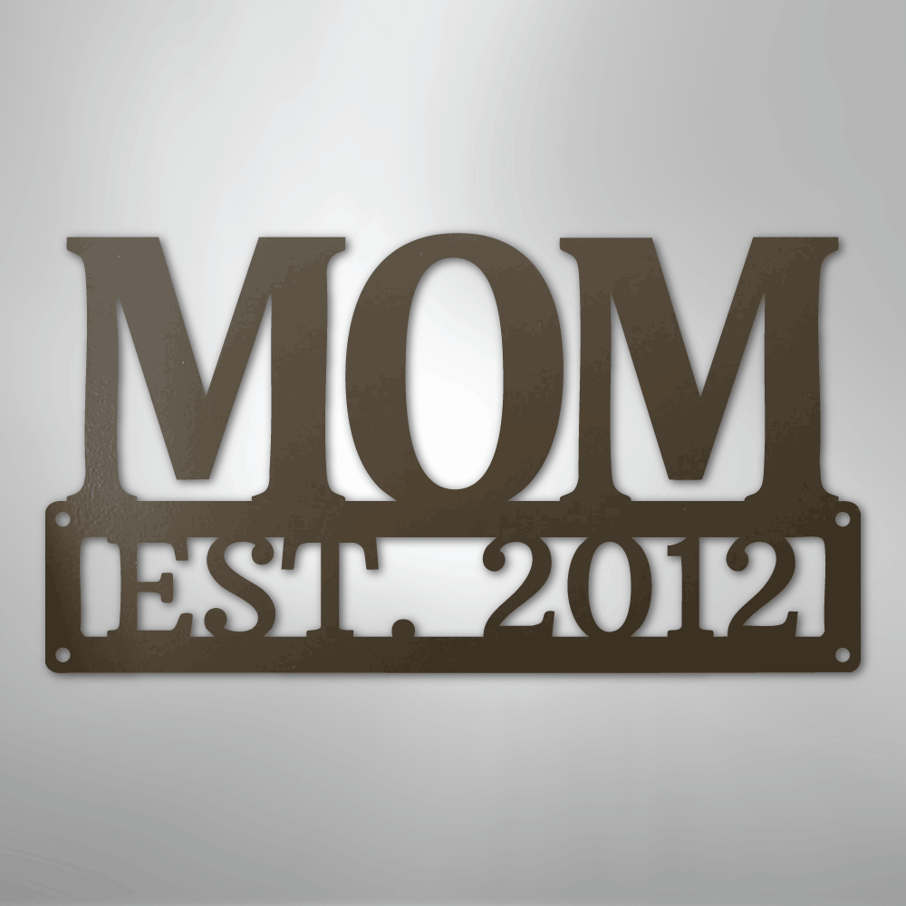 My Easy Monogram Steel Sign Stone / 24" Mother's Day Plaque - Steel SIgn