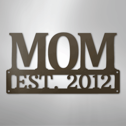 My Easy Monogram Steel Sign Stone / 24" Mother's Day Plaque - Steel SIgn