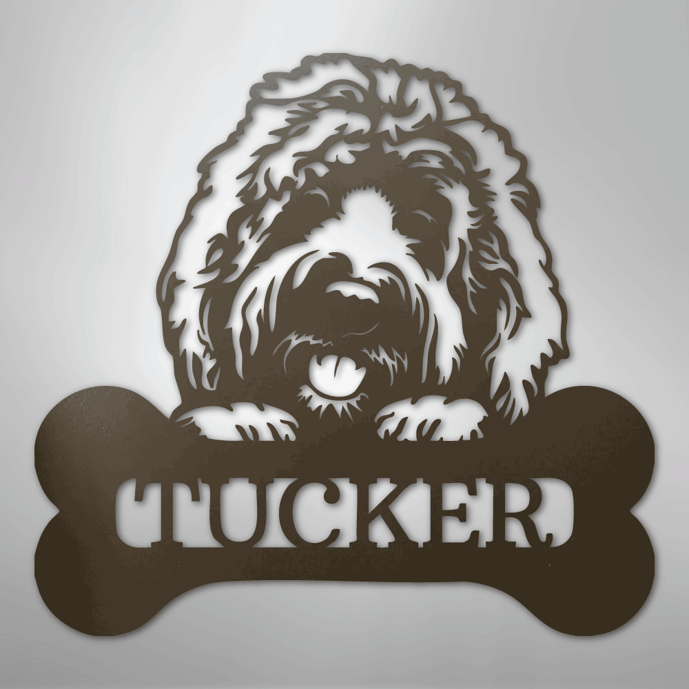 My Easy Monogram Steel Sign Stone / 24" Pick Your Pup Monogram - Steel Sign