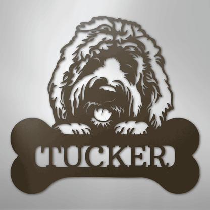 My Easy Monogram Steel Sign Stone / 24" Pick Your Pup Monogram - Steel Sign
