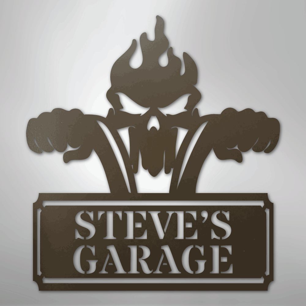 My Easy Monogram Steel Sign Stone / 24" Rough Ride Monogram - Steel Sign
