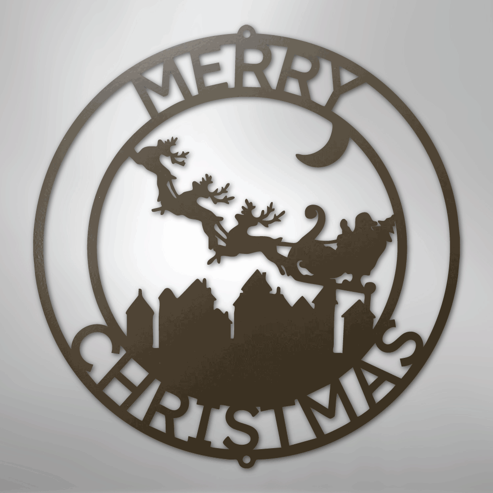 My Easy Monogram Steel Sign Stone / 24" Santas  Delivery Monogram- Steel Sign