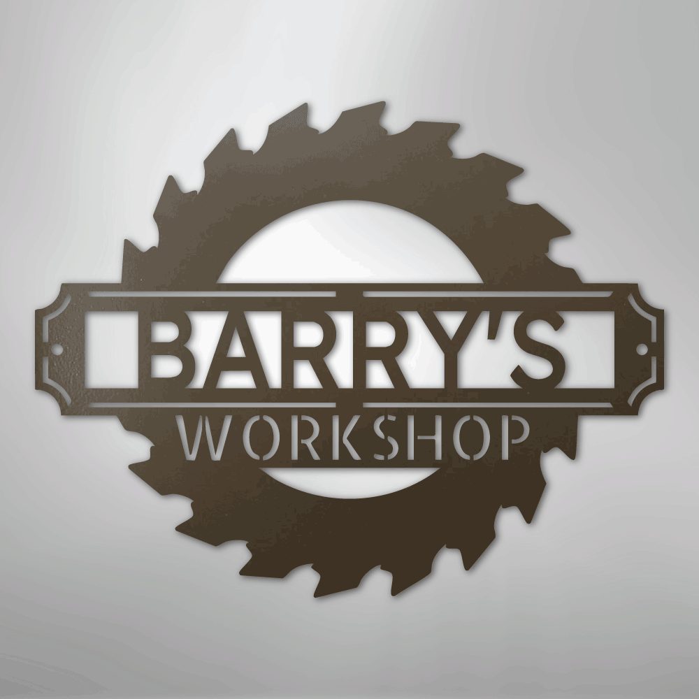 My Easy Monogram Steel Sign Stone / 24" Sawmill Monogram - Steel Sign