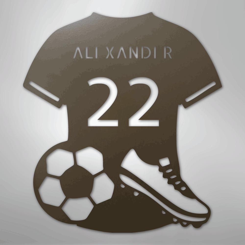 My Easy Monogram Steel Sign Stone / 24" Soccer Jersey Monogram - Steel Sign