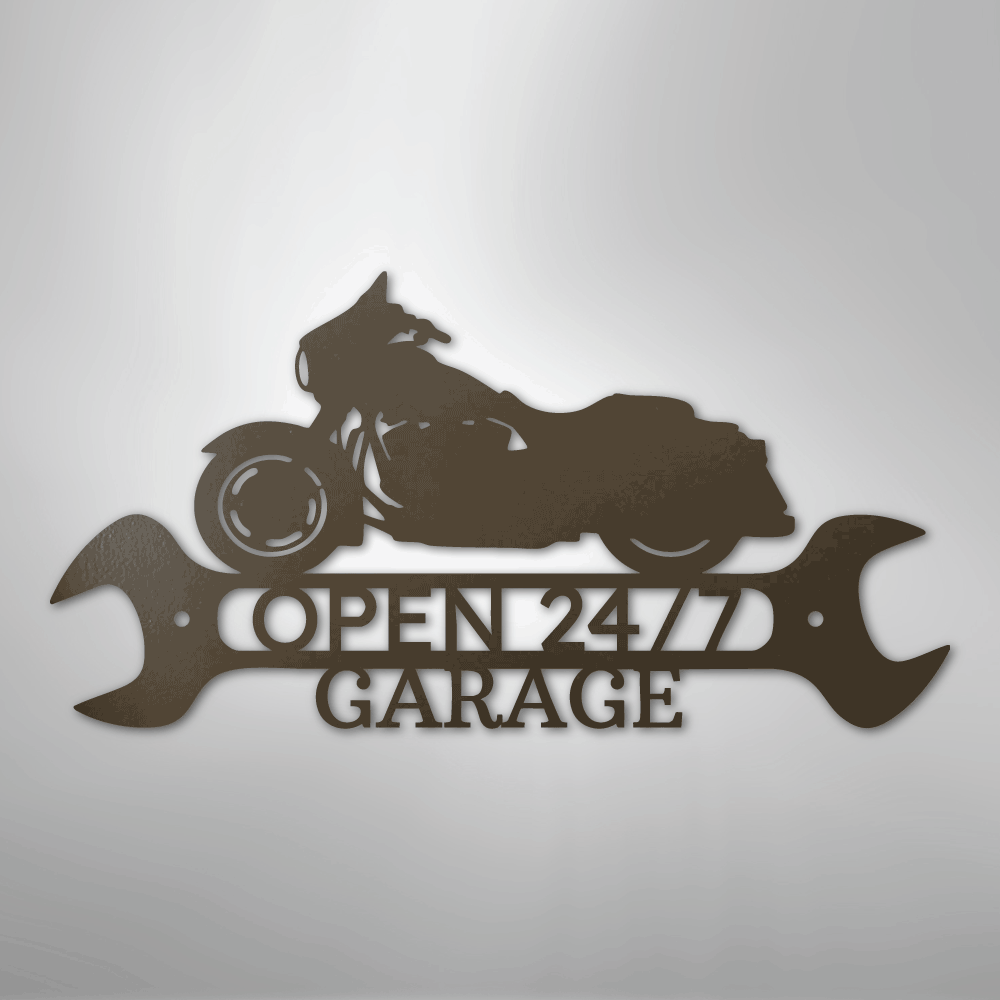 My Easy Monogram Steel Sign Stone / 24" Street Glide Shop Monogram - Steel Sign