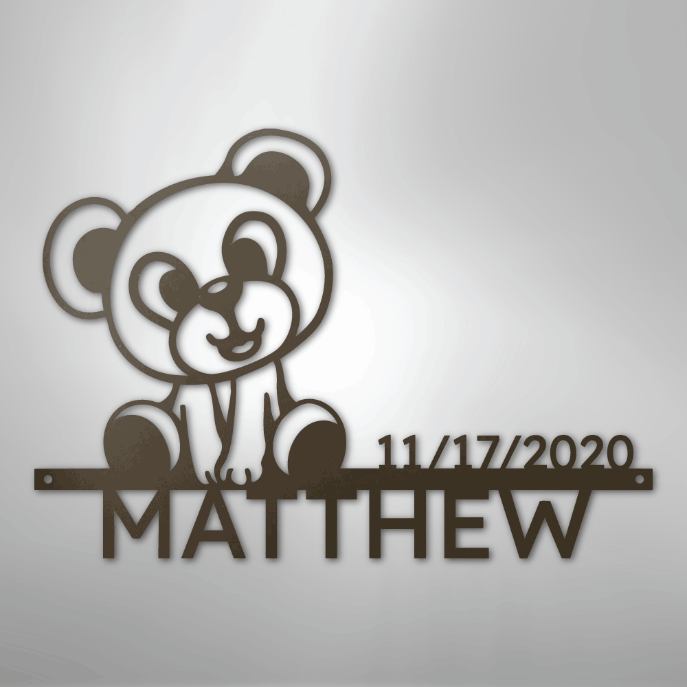 My Easy Monogram Steel Sign Stone / 24" Teddy Monogram - Steel Sign