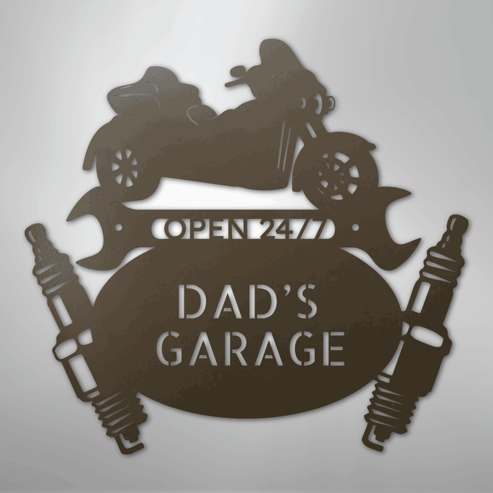 My Easy Monogram Steel Sign Stone / 24" Trike Mechanic Monogram - Steel Sign