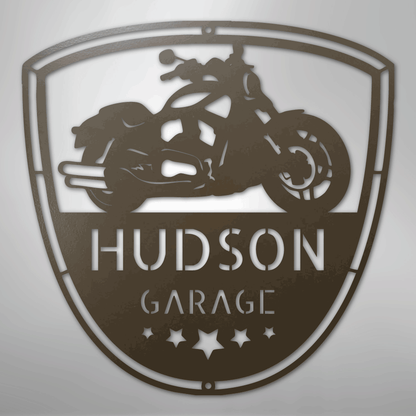 My Easy Monogram Steel Sign Stone / 24" Two Wheels Move The Soul Monogram - Steel Sign