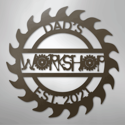 My Easy Monogram Steel Sign Stone / 24" Unique Workshop Monogram - Steel Sign