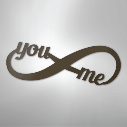 My Easy Monogram Steel Sign Stone / 24" You and Me Infinity - Steel Sign