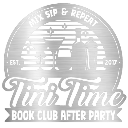 My Easy Monogram Steel Sign Tini Time Social Club Metal Sign