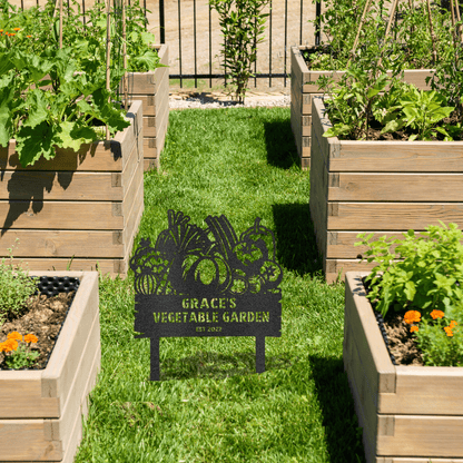 My Easy Monogram Steel Sign Vegetable Garden Monogram